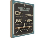 Holzschild 18x12 cm Beruf Arbeit Seamans Knots Seemansknoten