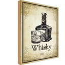 Holzschild 18x12 cm Alkohol 1866 Whisky Essen Trinken