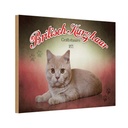 Holzschild 12x18 cm Katze British Kurzhaar Großbritanien Tier Haustier