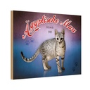 Holzschild 12x18 cm Katze Ägyptische Mau Schweiz 1988 Tier Haustier