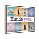 Holzschild 12x18 cm Katze Hunde Yoga Tier Haustier