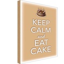Holzschild 18x12 cm Keep Calm and eat cake