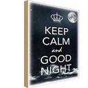 Holzschild 18x12 cm Keep Calm and good night