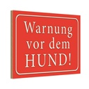 Holzschild 12x18 cm Warnung vor dem Hund Tier Haustier