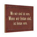 Holzschild 12x18 cm wo wir sind ist vorn wenn Dekoration