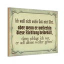 Holzschild 12x18 cm ich weiß nicht wohin Gott führt Spruch Zitat