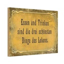 Holzschild 12x18 cm Essen Trinken 3 schönste Dinge