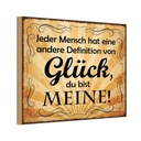 Holzschild 12x18 cm Definition Glück du bist meine Dekoration