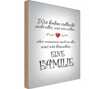 Holzschild 18x12 cm Zusammen wir alles eine Familie Spruch Zitat