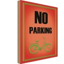 Holzschild 18x12 cm Fahrrad no parking Warnschild Hinweisschild