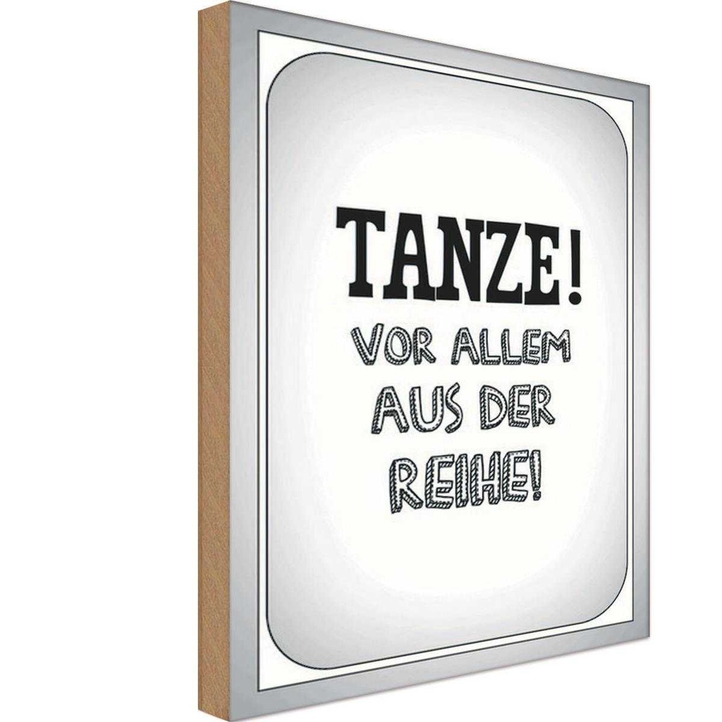 Holzschild 18x12 cm tanze vor allem aus der Reihe Dekoration