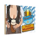 Holzschild 12x18 cm Biergarten Willkommen Bayern Essen Trinken