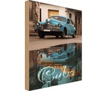 Holzschild 18x12 cm Cuba blue Auto Garage Werkstatt