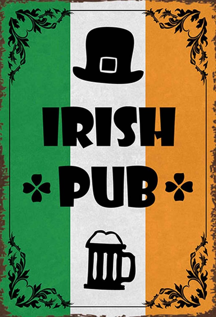 Holzschild 18x12 cm Irish Pub Bier Alkohol Geburtstag Feiern Party