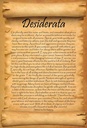 Holzschild 18x12 cm Desiderata Gedicht Englisch Dekoration