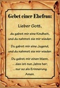 Holzschild 18x12 cm Gebet einer Ehefrau Lieber Gott Spruch Zitat