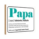 Holzschild 12x18 cm Papa Superheld bester Freund Familie Freunde