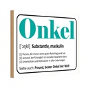 Holzschild 12x18 cm Onkel Freund bester Welt Familie Freunde