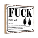Holzschild 12x18 cm FUCK Verb can be used in many Dekoration