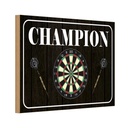 Holzschild 12x18 cm Darts Champion Sport Hobby