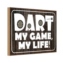 Holzschild 12x18 cm DART my Game life Sport Hobby