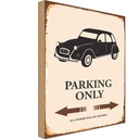 Holzschild 18x12 cm Auto Parking only all others Garage Werkstatt
