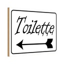 Holzschild 12x18 cm Toiletten Pfeil links Warnschild Hinweisschild