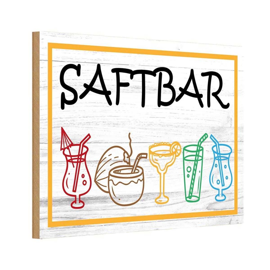 Holzschild 12x18 cm Saftbar