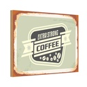 Holzschild 12x18 cm Kaffee extra strong Coffee Essen Trinken