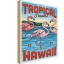 Holzschild 18x12 cm Tropical Paradise Hawaii Dekoration
