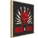 Holzschild 18x12 cm Rock & Roll Musik Keep Calm