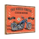 Holzschild 12x18 cm Motorrad custom motors Sport Hobby