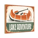 Holzschild 12x18 cm lake adventure Outdoor Camping