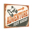 Holzschild 12x18 cm Adventure just ahead Outdoor Dekoration