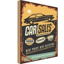 Holzschild 18x12 cm Car Sales best price Auto Garage Werkstatt