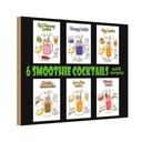 Holzschild 12x18 cm Alkohol 6 smoothie cocktails recipes