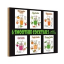 Holzschild 12x18 cm Alkohol 6 smoothie cocktails Essen Trinken