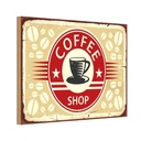 Holzschild 12x18 cm Kaffee Coffee Shop Essen Trinken