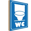 Holzschild 18x12 cm WC Piktogramm Toilette Warnschild Hinweisschild