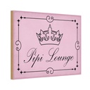 Holzschild 12x18 cm Pipi Lounge Toilette Krone rosa Warnschild Hinweisschild