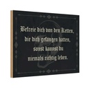 Holzschild 12x18 cm befreie dich von den Ketten Dekoration