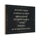 Holzschild 12x18 cm sich selbst hassen ist schlimmer Spruch Zitat