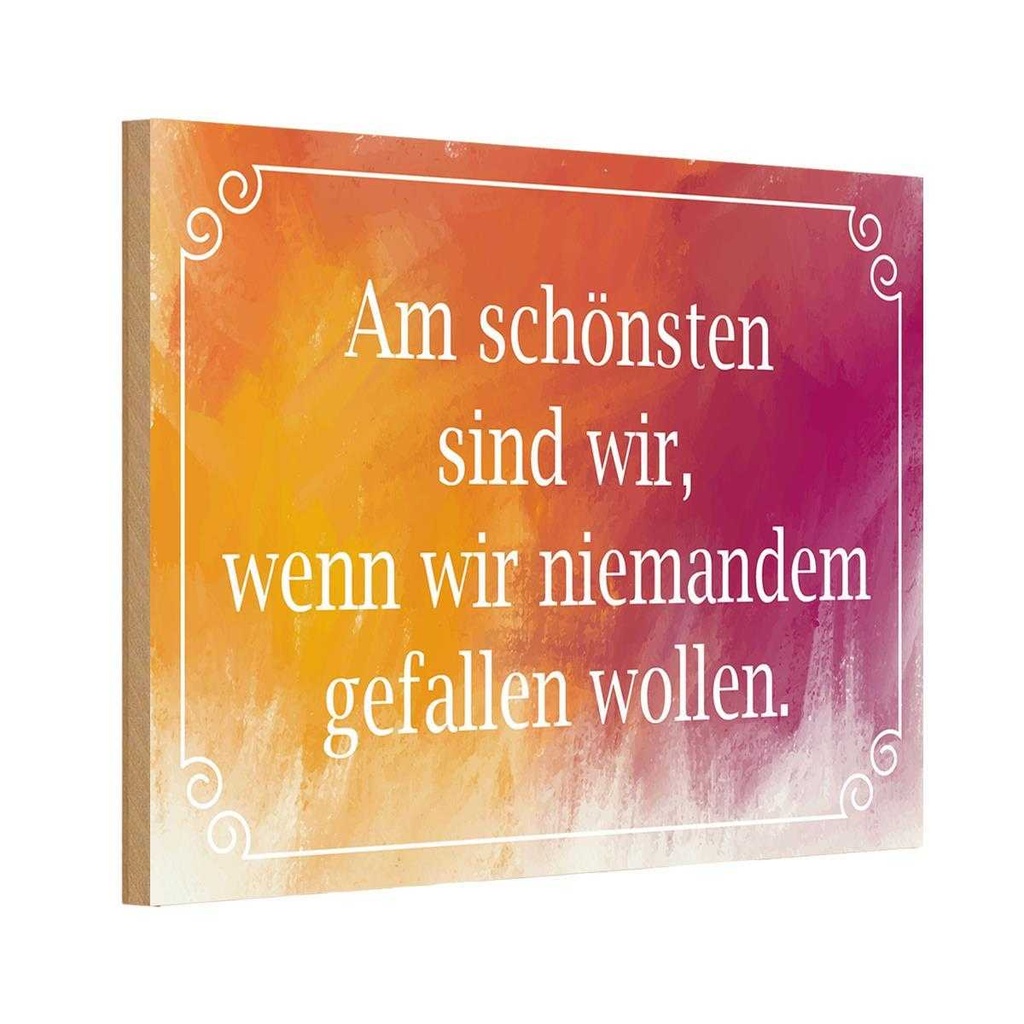 Holzschild 12x18 cm am schönsten sind wir wenn wir