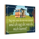 Holzschild 12x18 cm sag mir was du von denkst Dekoration