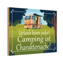 Holzschild 12x18 cm Urlaub kann jeder Camping ist Outdoor