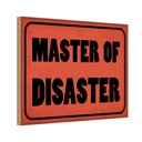 Holzschild 12x18 cm Master of Disaster Dekoration