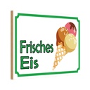 Holzschild 12x18 cm frisches Eis Verkauf Warnschild Hinweisschild