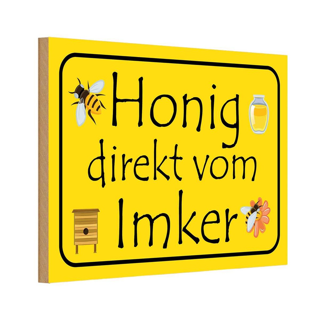 Holzschild 12x18 cm direkt vom Imker Dekoration