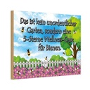 Holzschild 12x18 cm kein Garten 5 Sterne Oase Geschenk