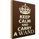 Holzschild 18x12 cm Keep Calm and carry a wand